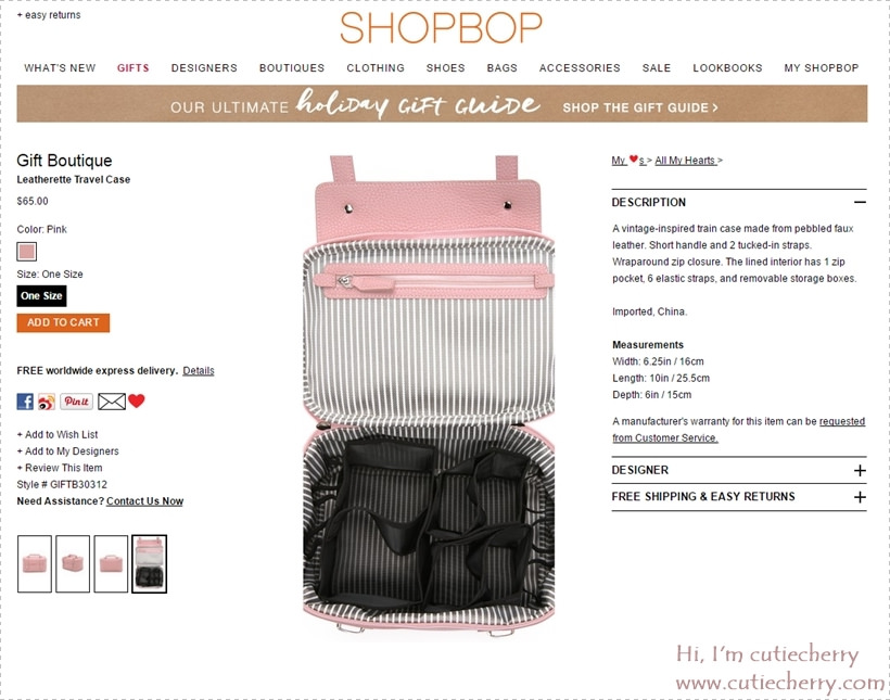 36 Gift Boutique Leatherette Travel Case SHOPBOP